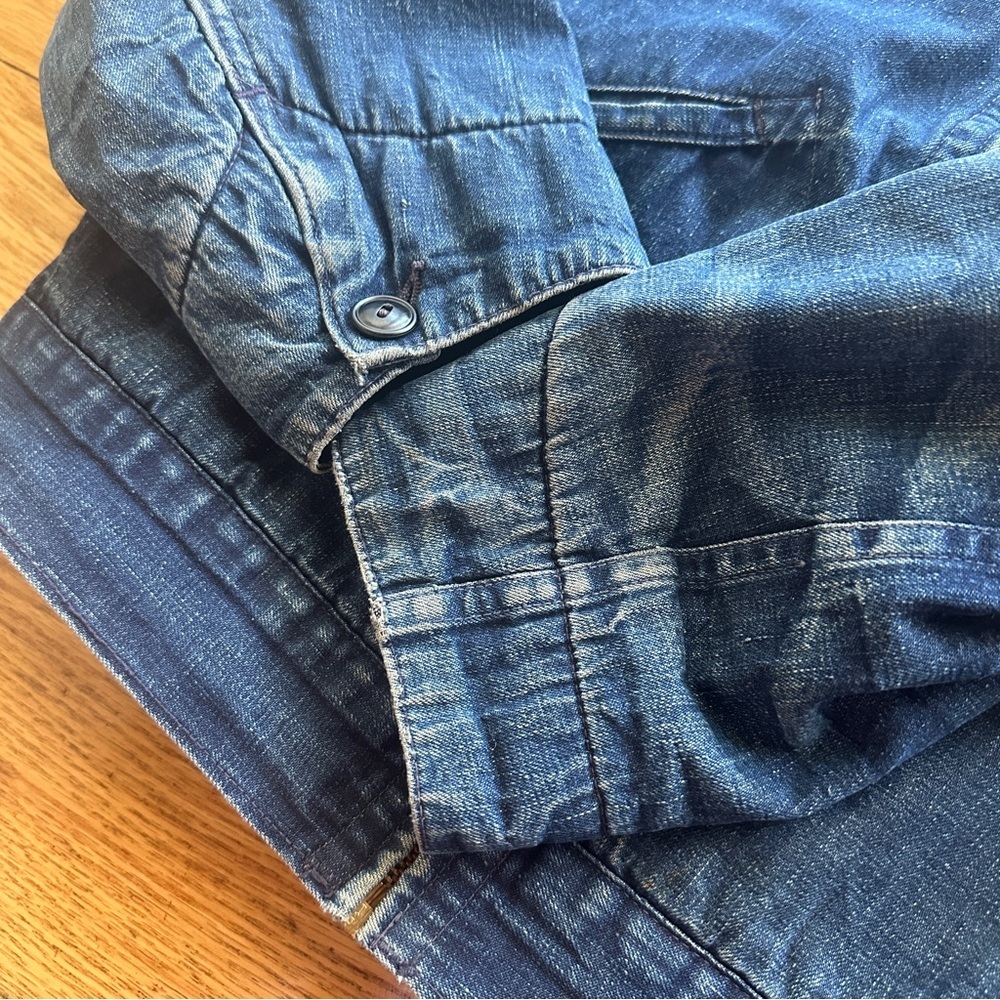 Vintage Blanket Lined Denim Men’s Chore Jacket Detroit Style Size 40 - Picture 14 of 16